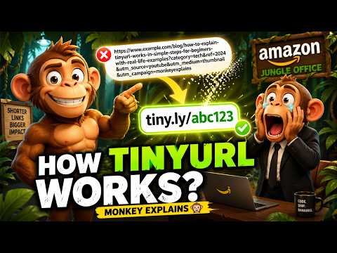 YouTube thumbnail for How TinyURL Works? Explained by Monkey